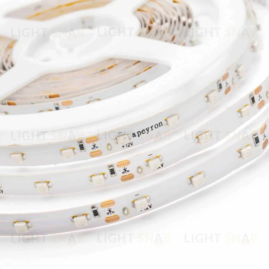 Светодиодная лента Apeyron 12В СТ 4,8Вт/м smd3528, 60д/м IP67 (НАНО) 5м синяя 00-84 00-84
