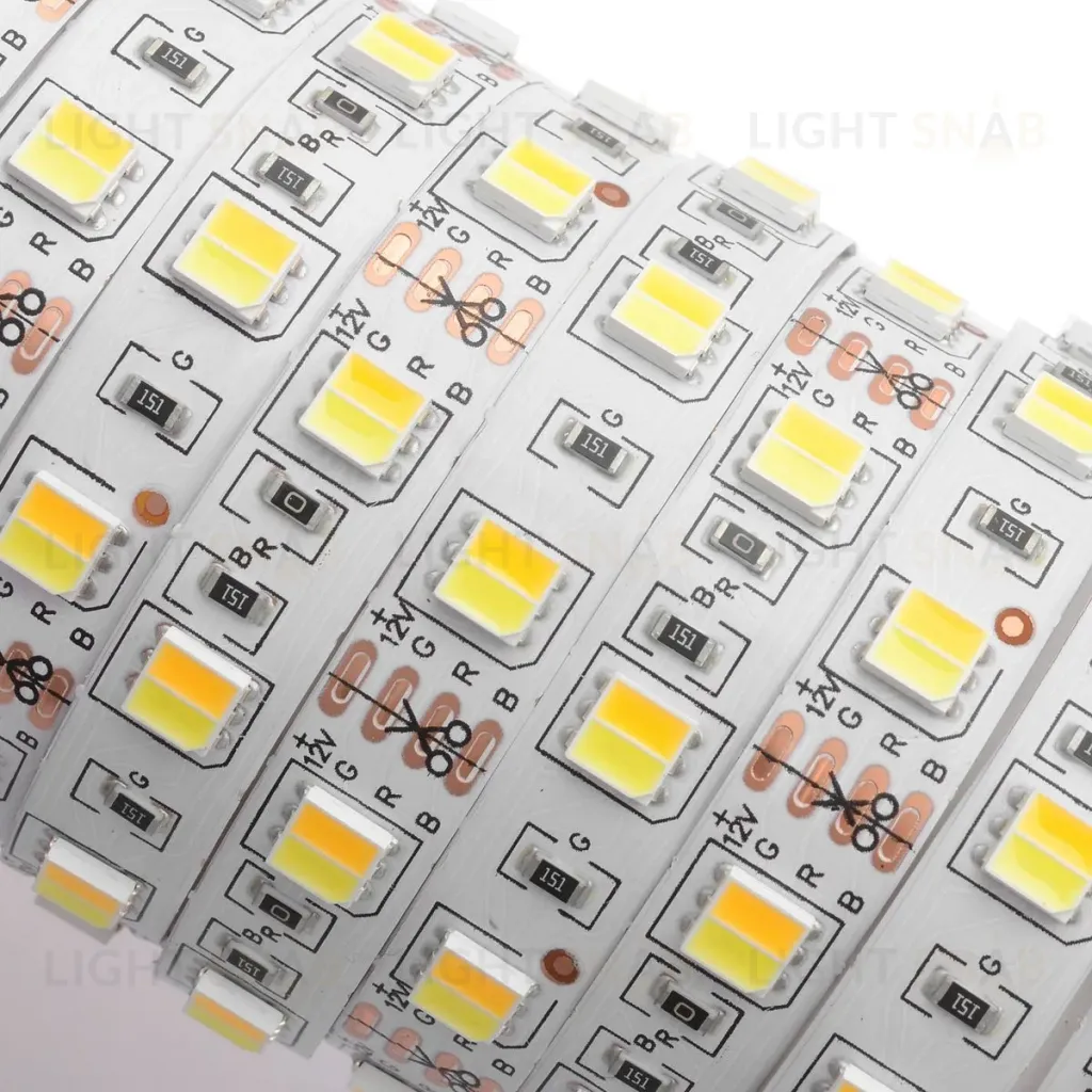 Светодиодная лента Apeyron 12В СТ 14,4Вт/м smd5050 60д/м IP20 700Лм/м 5м 3000К+6500К 00-116 00-116