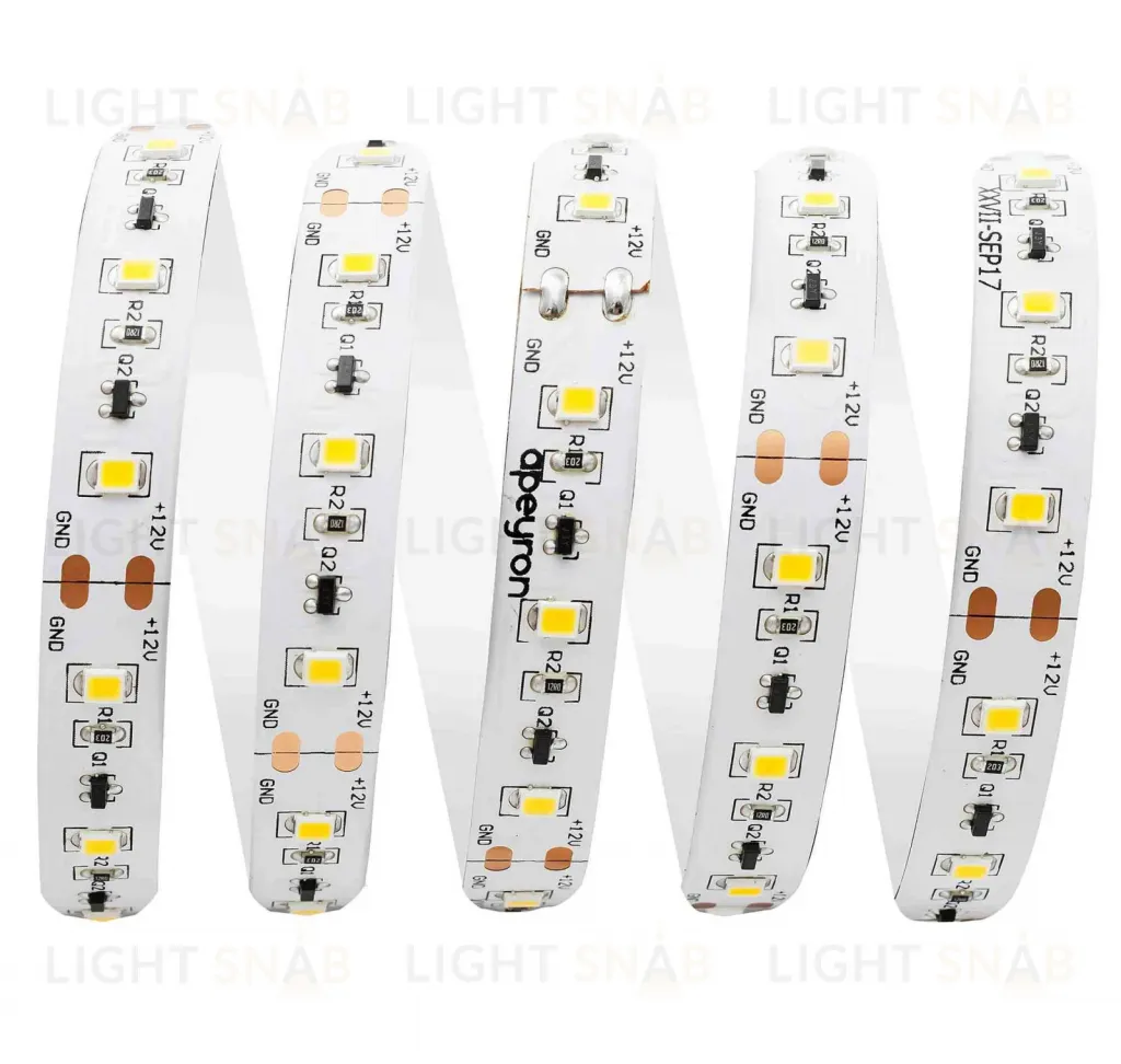 Светодиодная лента Apeyron 12В ПРО 14,4Вт/м smd2835 60д/м IP20 1200Лм/м 20м 6500К 00-114 00-114