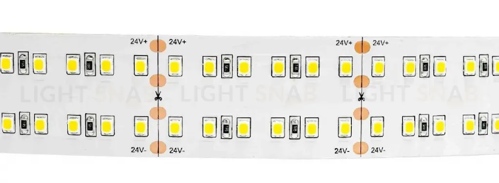 Светодиодная лента Apeyron 24В ПРО 42Вт/м smd2835 240д/м IP20 4200Лм/м 5м 6500К 00-307 00-307