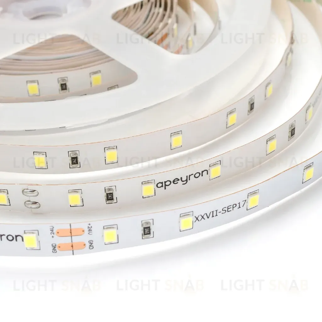 Светодиодная лента Apeyron 24В 14,4Вт/м smd5050 60д/м IP20 800Лм/м 5м 6500К 00-340 00-340