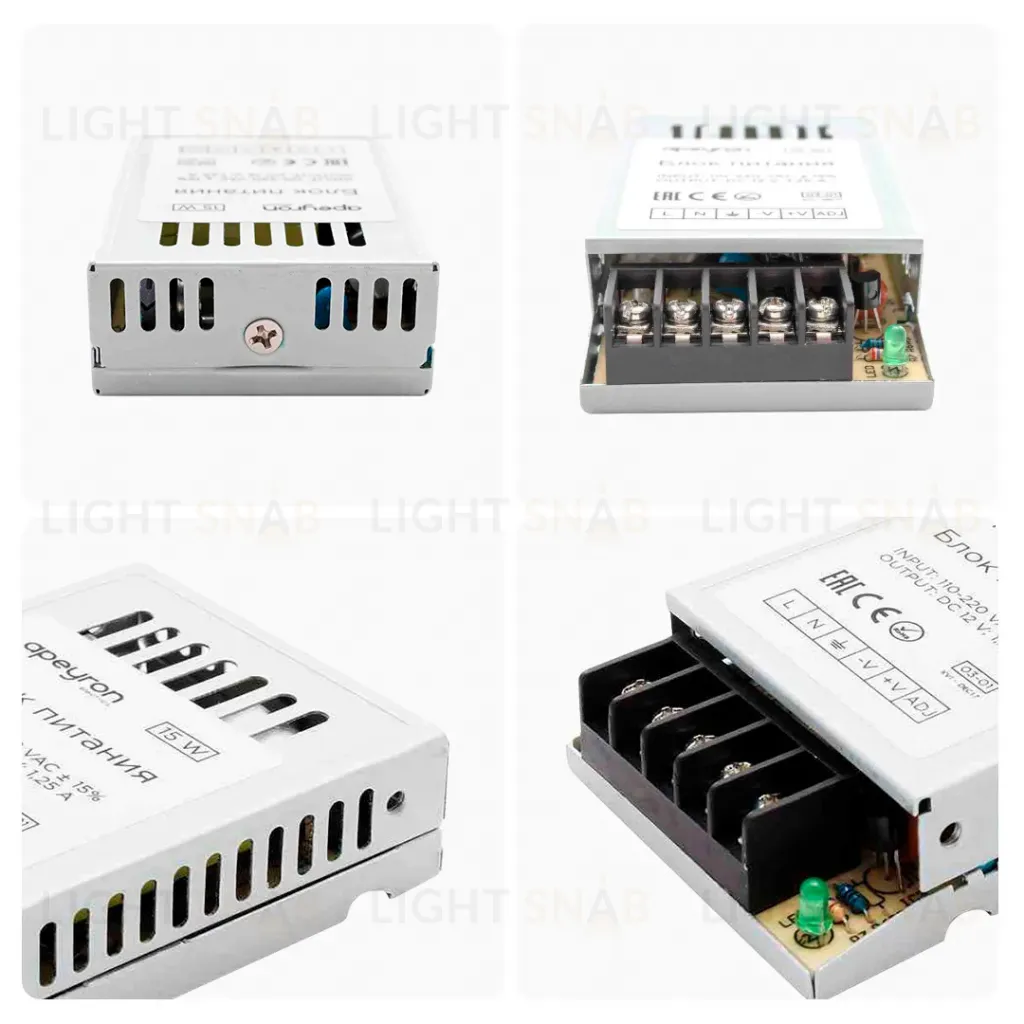 Блок питания Apeyron 12В 15Вт IP20 1,25А 03-01 03-01