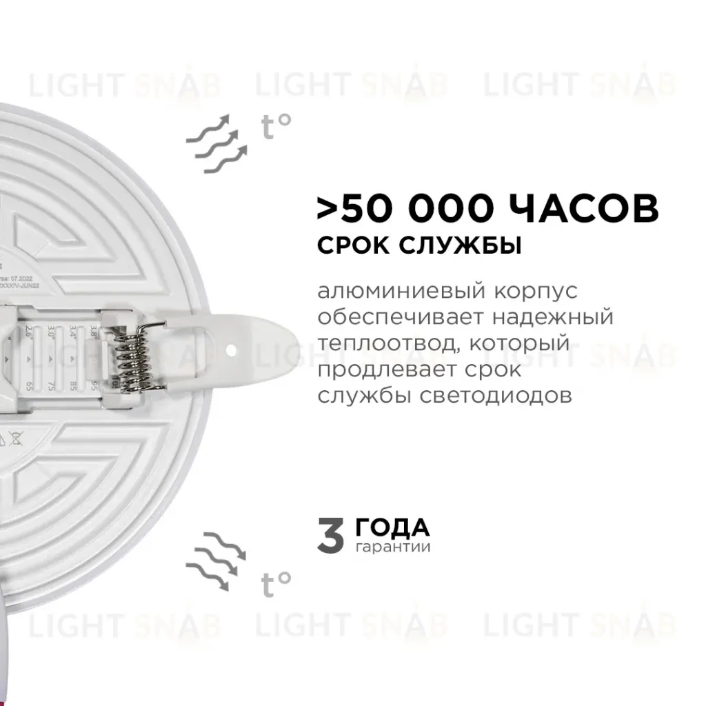 Встраиваемая светодиодная панель безрамочная Apeyron FLP 06-105 06-105