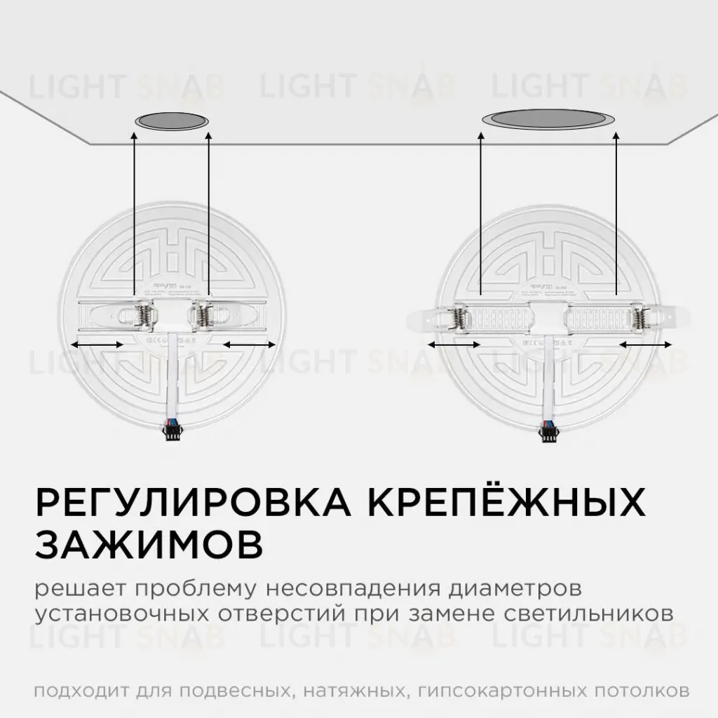 Встраиваемая светодиодная панель безрамочная Apeyron FLP 06-109 06-109