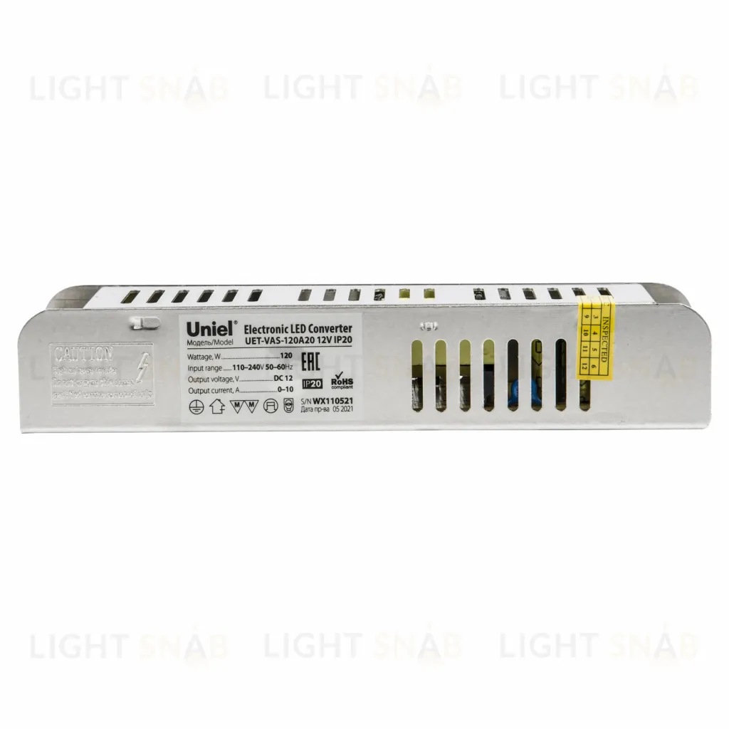 Блок питания Uniel UET-VAS-120A20 12V IP20 UL-00002430 UET-VAS-120A20 12V IP20