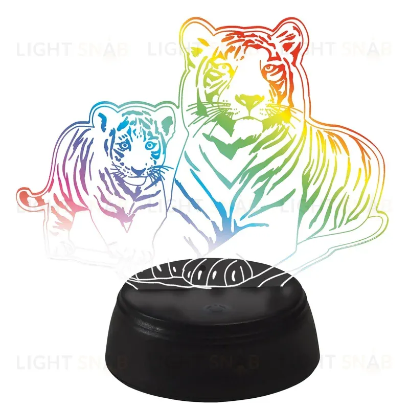 Настольная лампа Uniel ULI-M508 RGB/3AA TIGER FAMILY/BLACK UL-00008403 ULI-M508 RGB/3AA TIGER FAMILY/BLACK