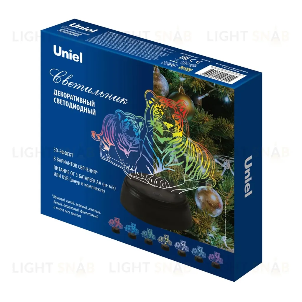 Настольная лампа Uniel ULI-M508 RGB/3AA TIGER FAMILY/BLACK UL-00008403 ULI-M508 RGB/3AA TIGER FAMILY/BLACK