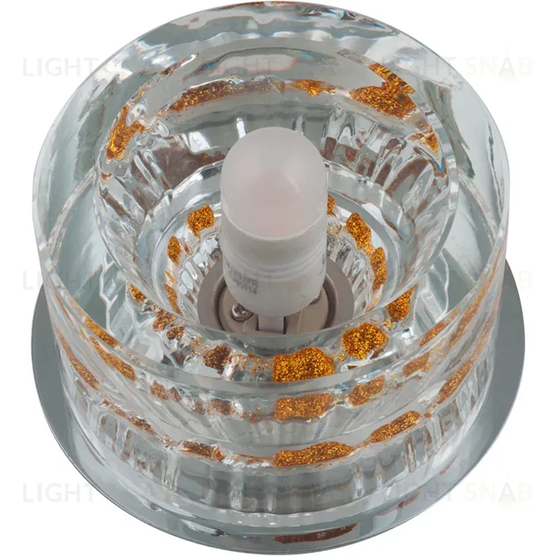 Встраиваемый светильник Fametto DLS-F119 G9 CHROME/CLEAR+GOLD 10751 DLS-F119 G9 CHROME/CLEAR+GOLD
