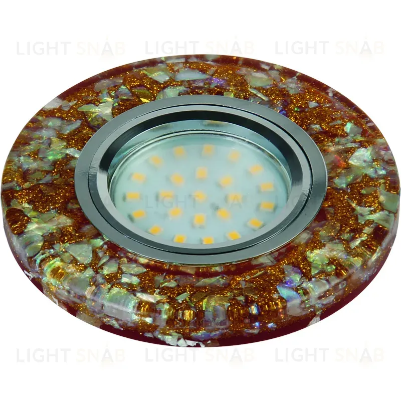 Встраиваемый светильник Fametto DLS-L103 GU5.3 CHROME/BROWN 10716 DLS-L103 GU5.3 CHROME/BROWN