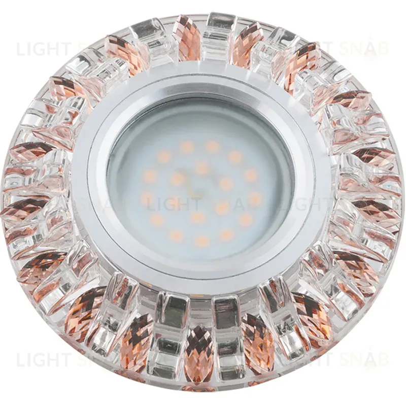 Встраиваемый светильник Fametto DLS-L121 GU5.3 CHROME/CLEAR+BRONZE UL-00000368 DLS-L121 GU5.3 CHROME/CLEAR+BRONZE
