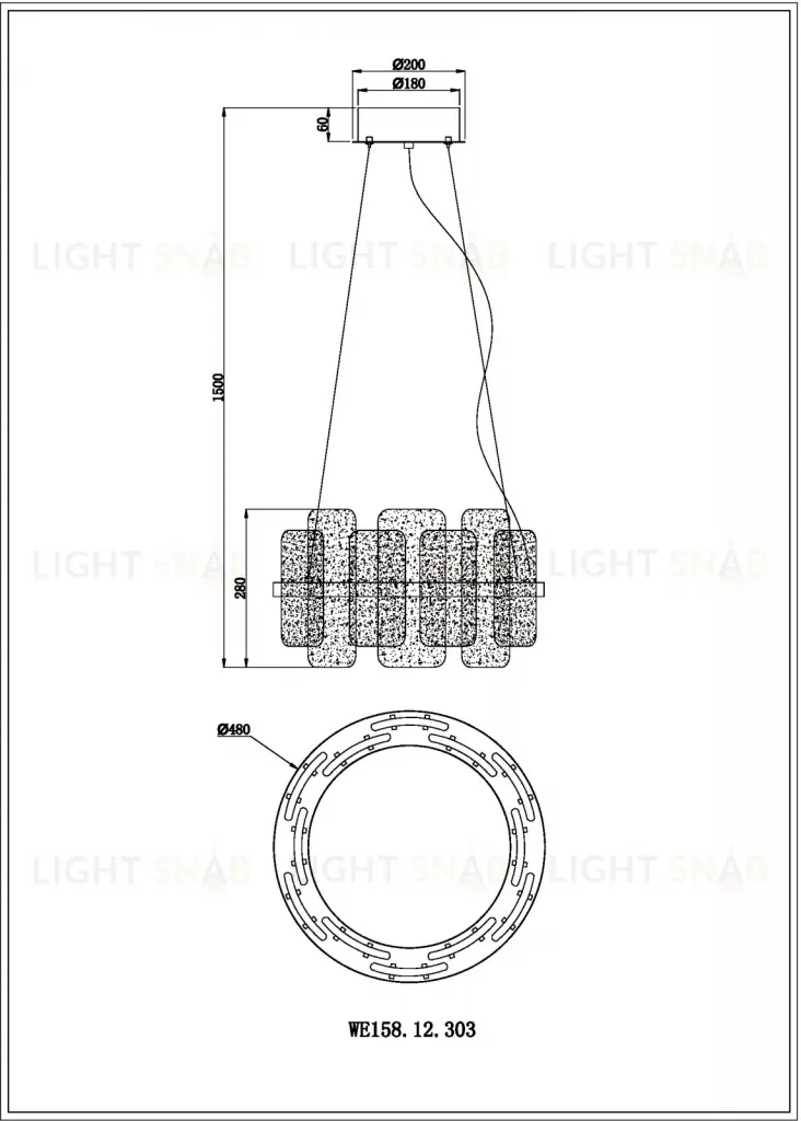 Подвесная люстра Wertmark Nelly WE158.12.303 WE158.12.303