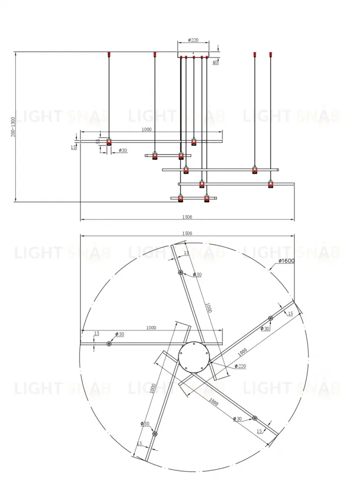 Подвесная люстра Arte Lamp Errai A2195SP-5BK A2195SP-5BK