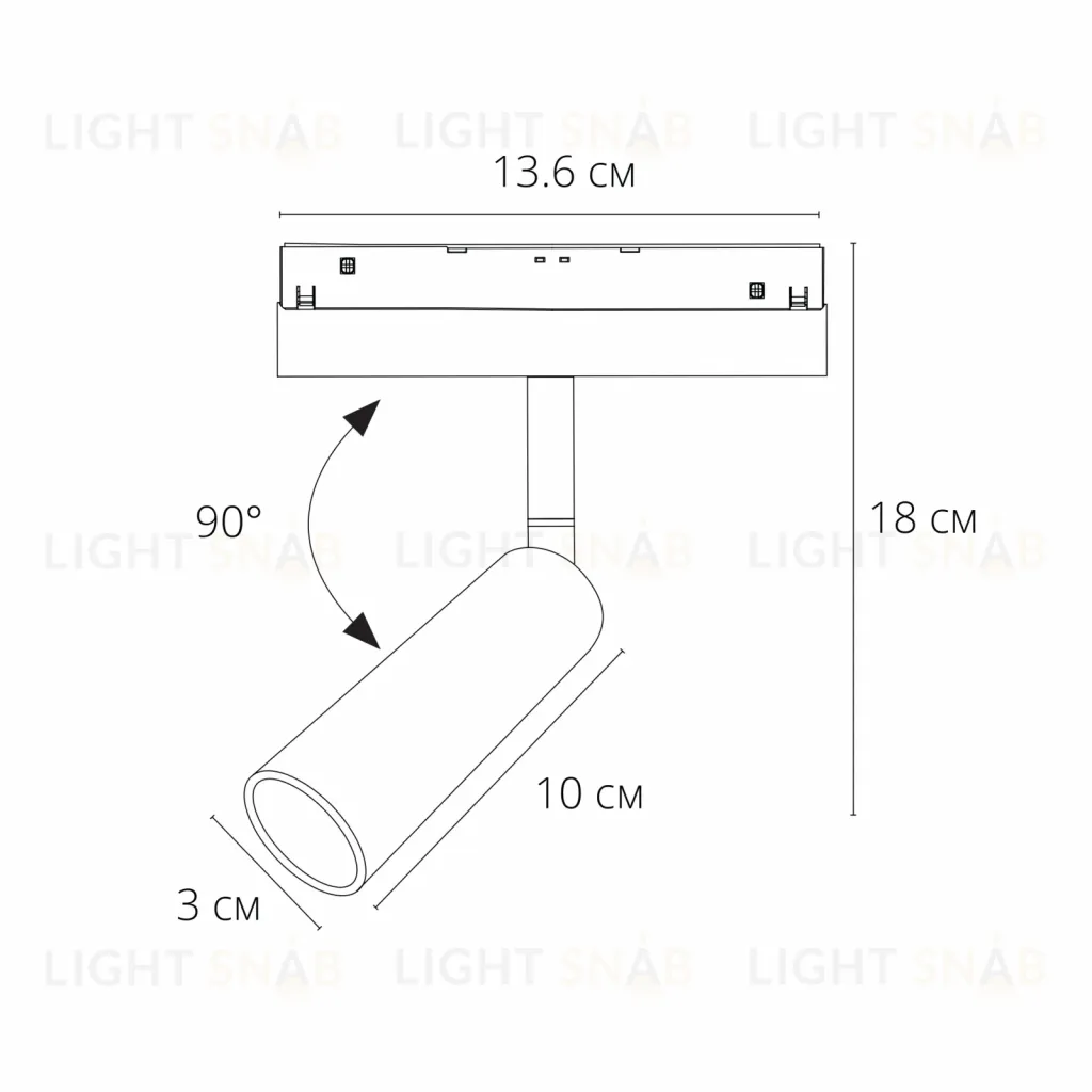 Трековый магнитный светильник Arte Lamp Linea A4690PL-1BK A4690PL-1BK