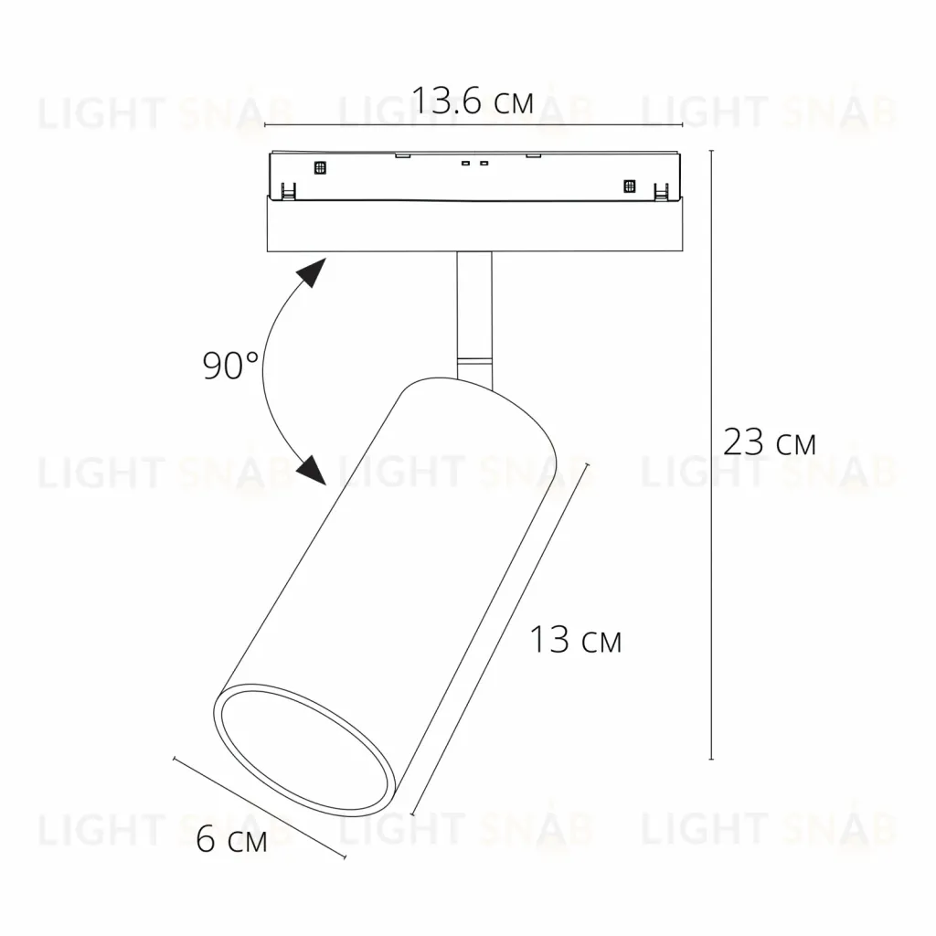 Трековый магнитный светильник Arte Lamp Linea A4691PL-1BK A4691PL-1BK