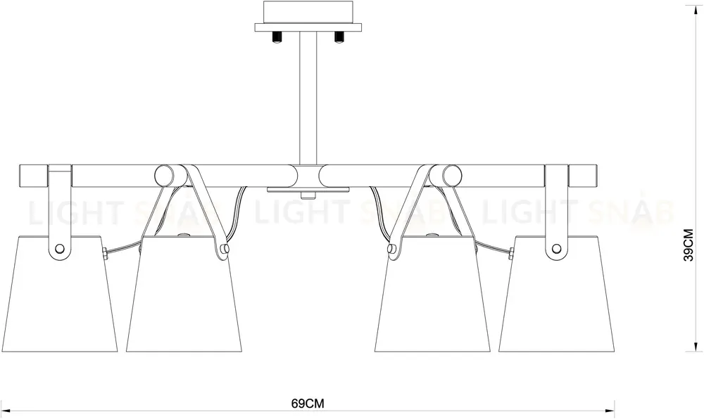 Люстра на штанге Arte Lamp Thomas A7032PL-6BK A7032PL-6BK