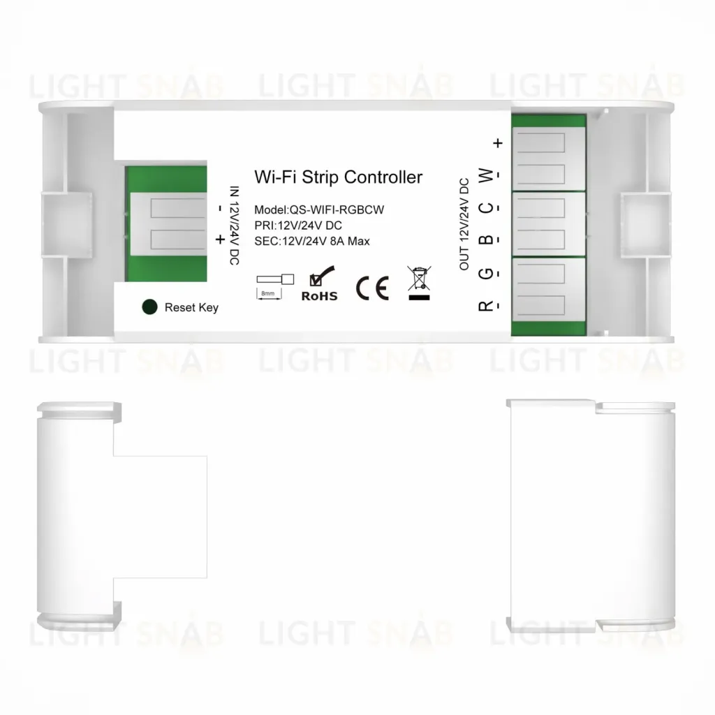 WIFI контроллер RGBCW для светодиодных лент ST Luce Functional 12/24V 8A ST9000.500.01RGBCW ST9000.500.01RGBCW