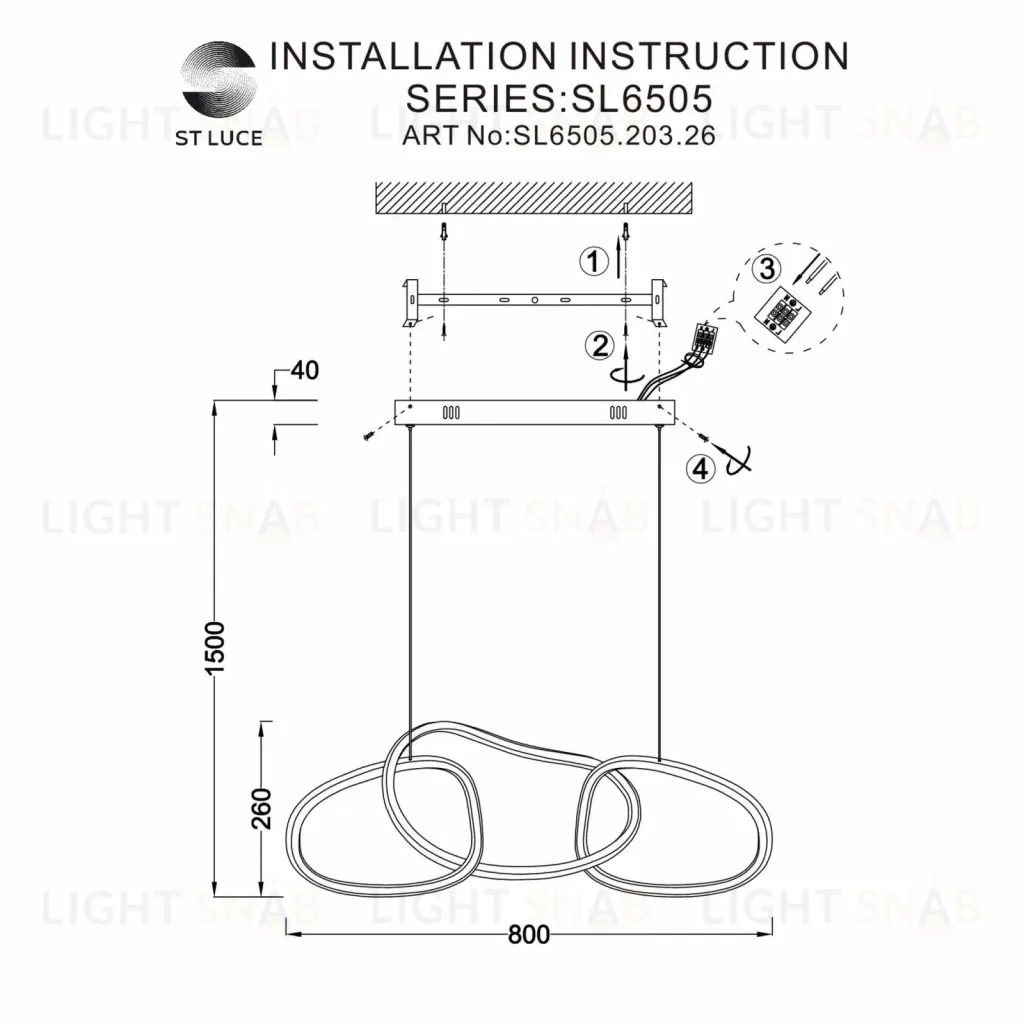 Подвесной светильник ST Luce Abra SL6505.203.26 SL6505.203.26