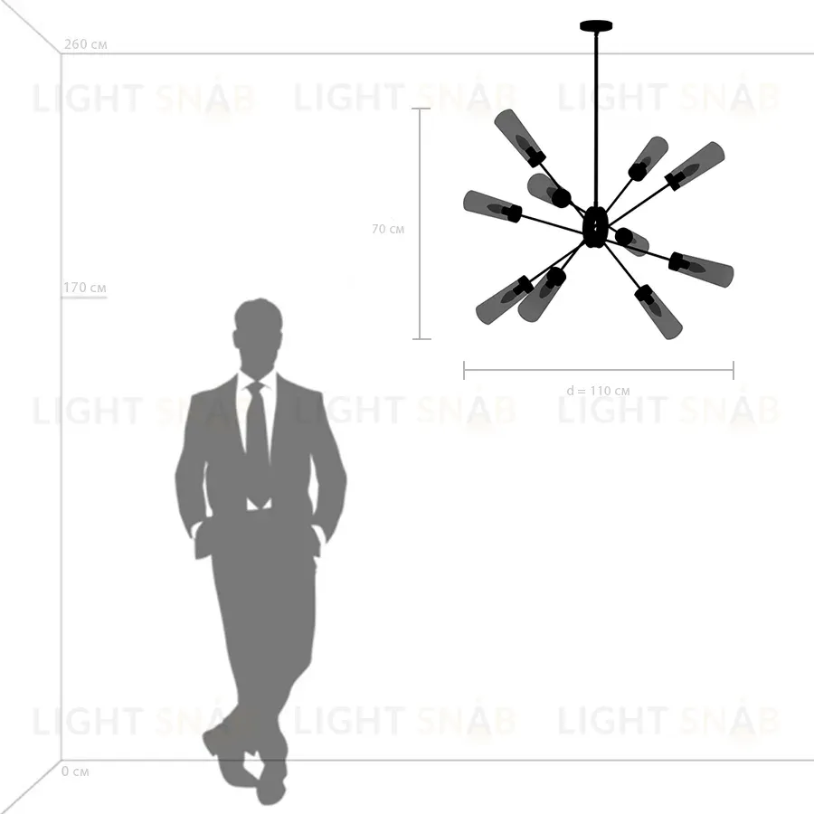 Люстра на штанге Lightstar Crotone 690103 690103