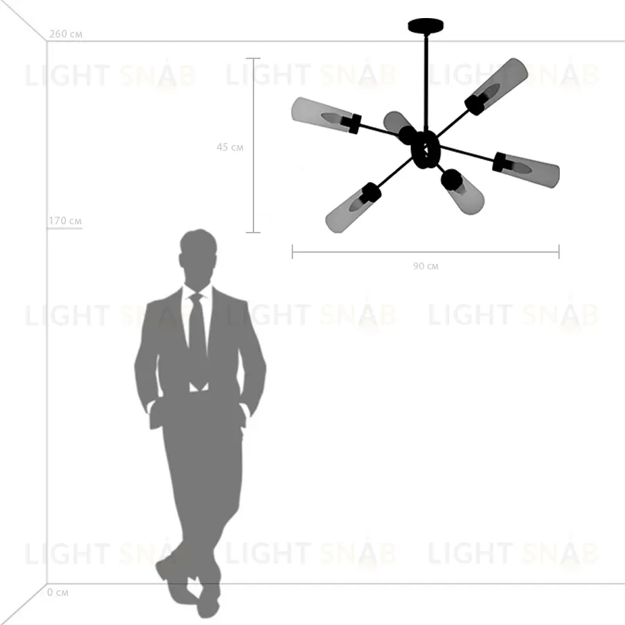 Люстра на штанге Lightstar Crotone 690063 690063