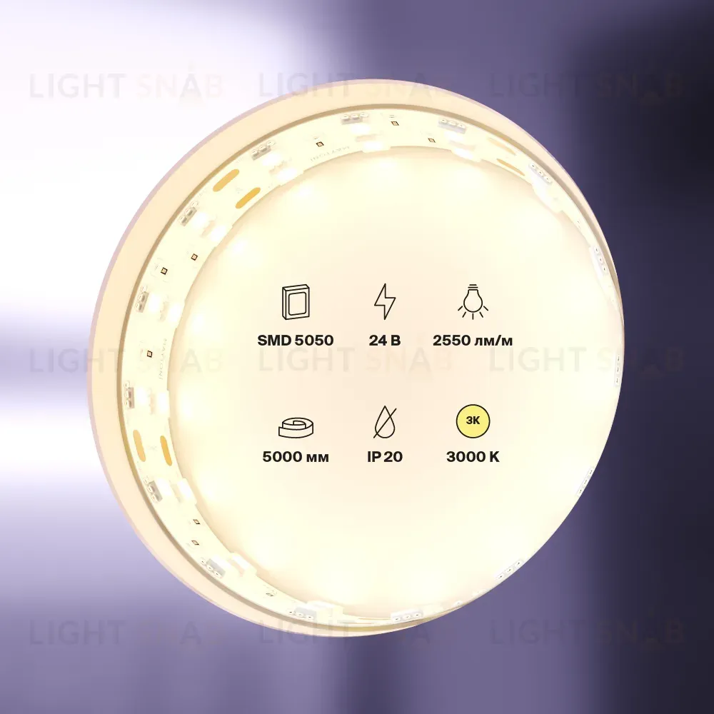 Светодиодная лента Maytoni Led Strip 24В 5050 28,8Вт/м 3000K 5м IP20 20034 20034