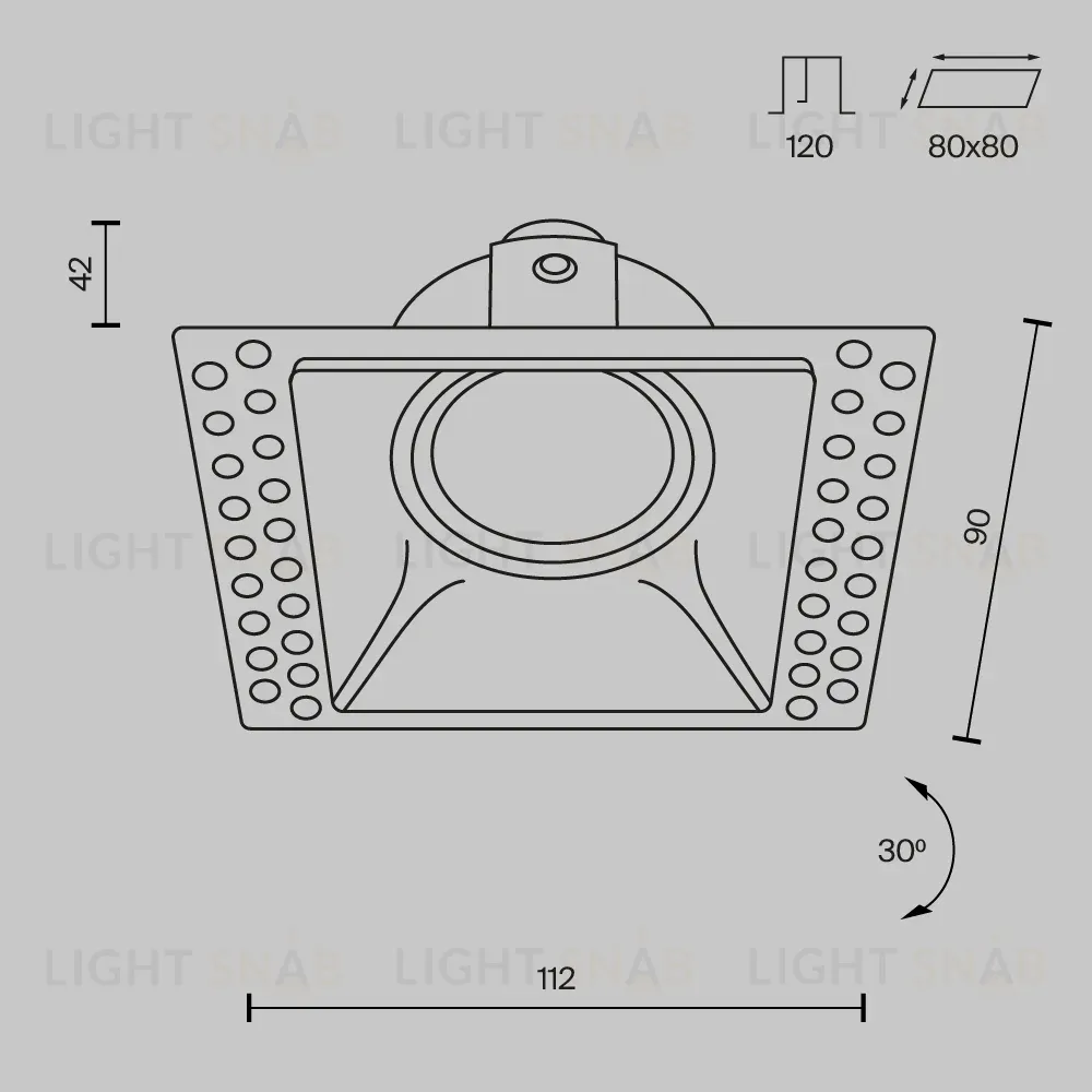 Встраиваемый светильник Maytoni Dot DL042-01-SQ-W DL042-01-SQ-W