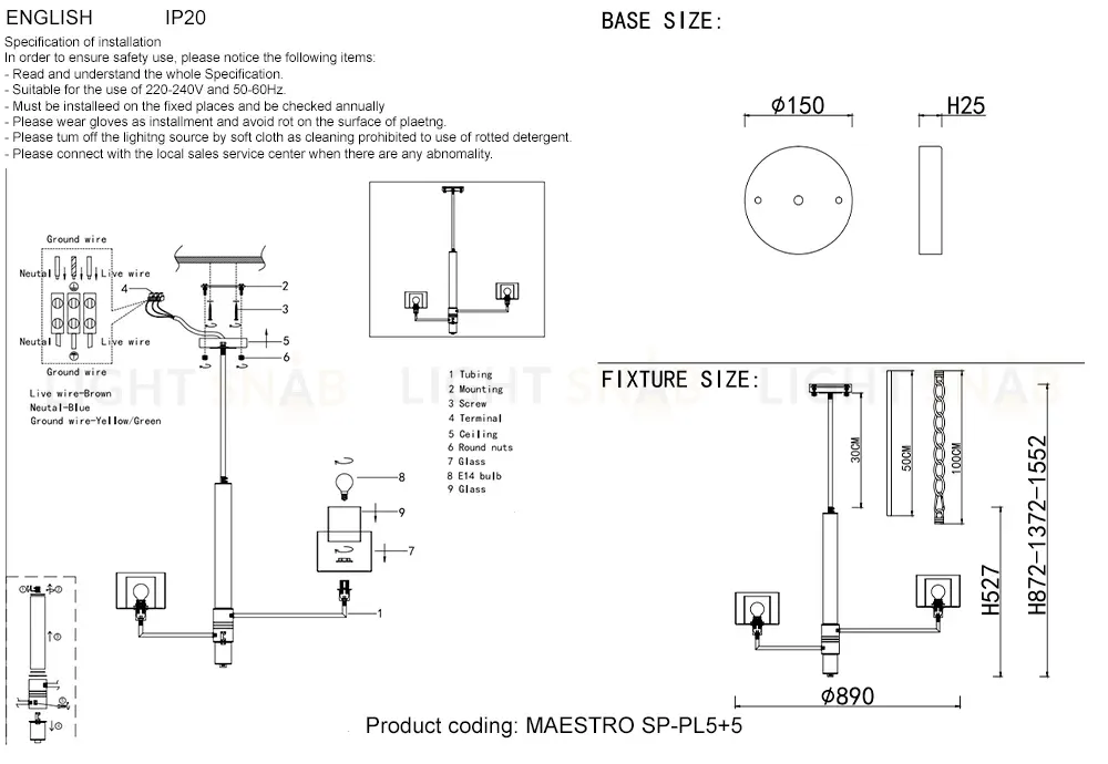 Люстра на штанге Crystal Lux MAESTRO SP-PL5+5 GOLD MAESTRO SP-PL5+5 GOLD