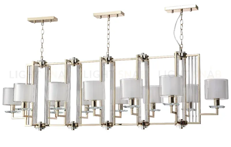 Подвесная люстра Crystal Lux NICOLAS SP12 L1600 GOLD/WHITE NICOLAS SP12 L1600 GOLD/WHITE