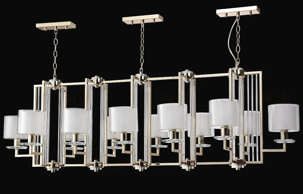 Подвесная люстра Crystal Lux NICOLAS SP12 L1600 GOLD/WHITE NICOLAS SP12 L1600 GOLD/WHITE