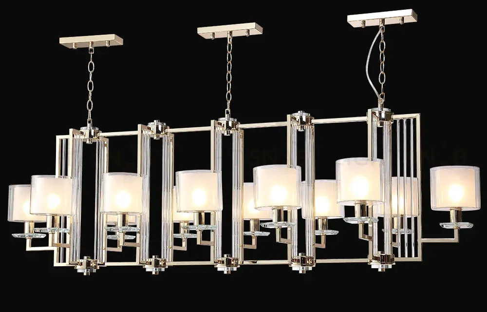 Подвесная люстра Crystal Lux NICOLAS SP12 L1600 GOLD/WHITE NICOLAS SP12 L1600 GOLD/WHITE