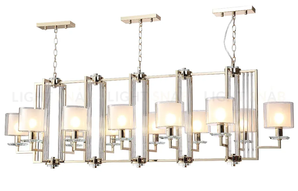 Подвесная люстра Crystal Lux NICOLAS SP12 L1600 GOLD/WHITE NICOLAS SP12 L1600 GOLD/WHITE