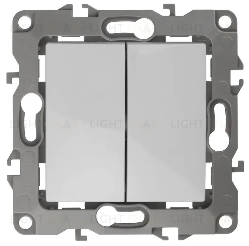 Выключатель двухклавишный ЭРА 12 10AX 250V 12-1004-01 Б0014651 Б0014651