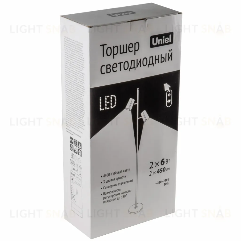 Торшер Uniel ULM-T600 2х6W/4500K/DIM RED UL-00010176 ULM-T600 2х6W/4500K/DIM RED