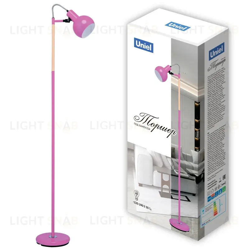 Торшер Uniel UML-T702 E14 PINK UL-00010184 UML-T702 E14 PINK
