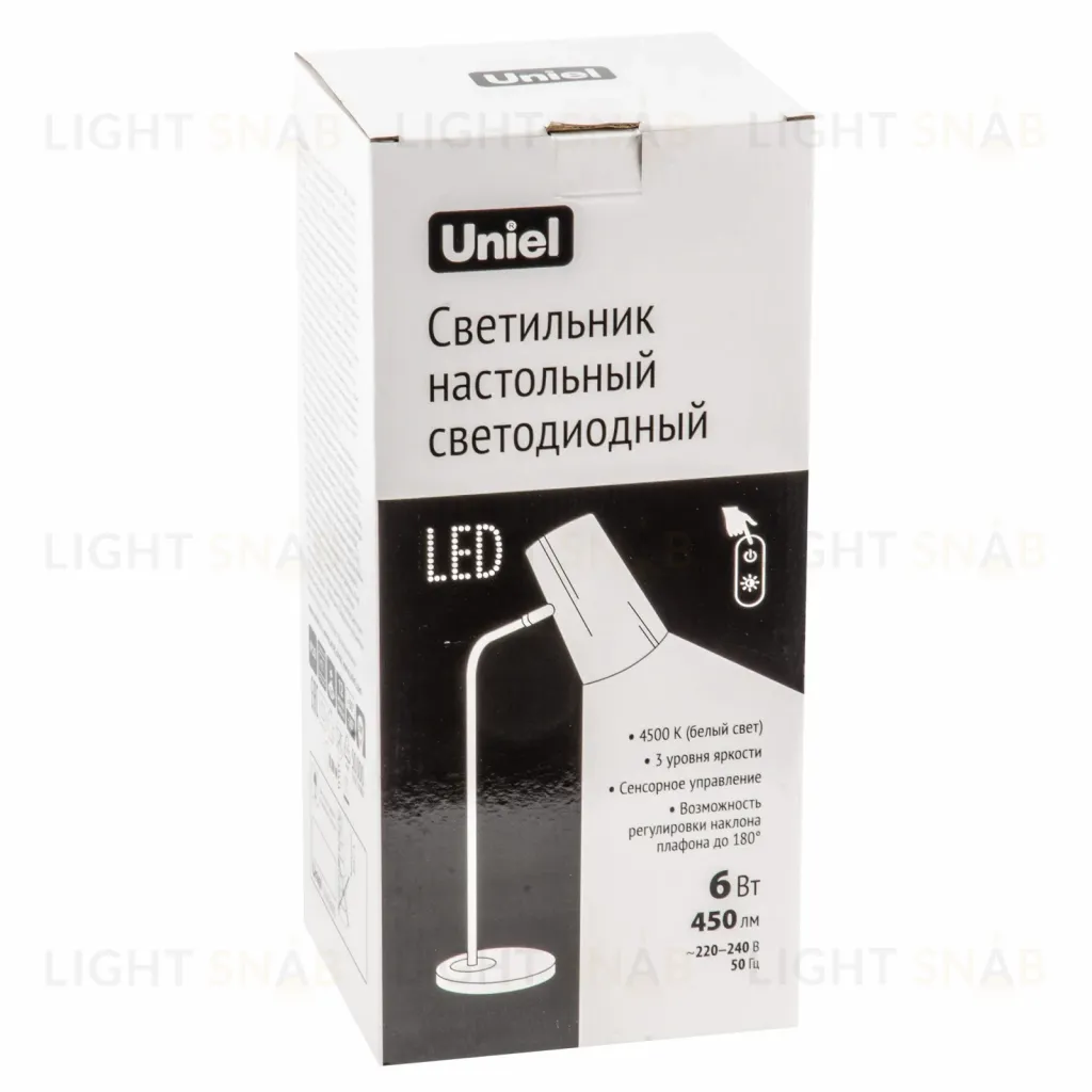 Настольная лампа Uniel ULM-B600 6W/4500K/DIM BLACK UL-00010146 ULM-B600 6W/4500K/DIM BLACK