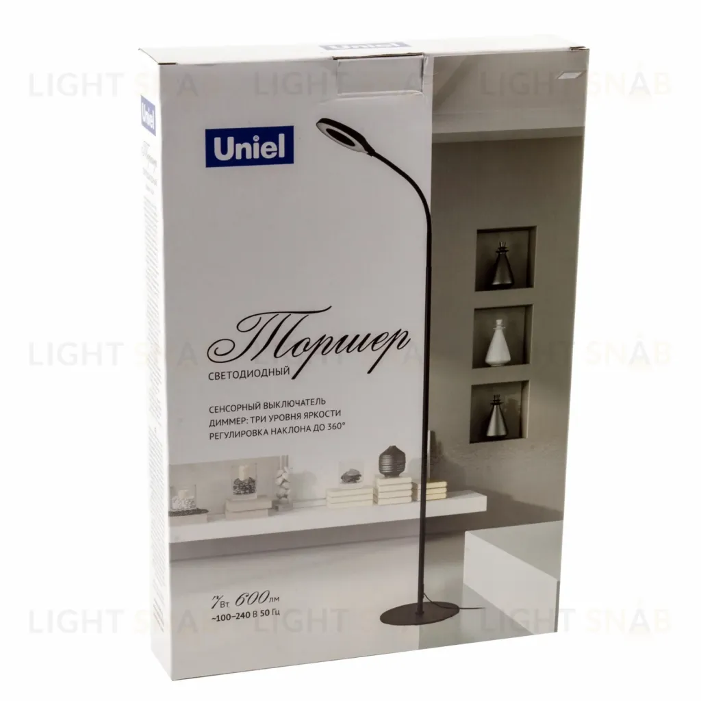 Торшер Uniel ULM-T610 7W/4500K/DIM BLACK UL-00010177 ULM-T610 7W/4500K/DIM BLACK