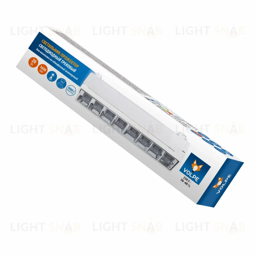 Трековый светодиодный светильник Volpe ULB-Q283 20W/4000K WHITE UL-00010125 ULB-Q283 20W/4000K WHITE
