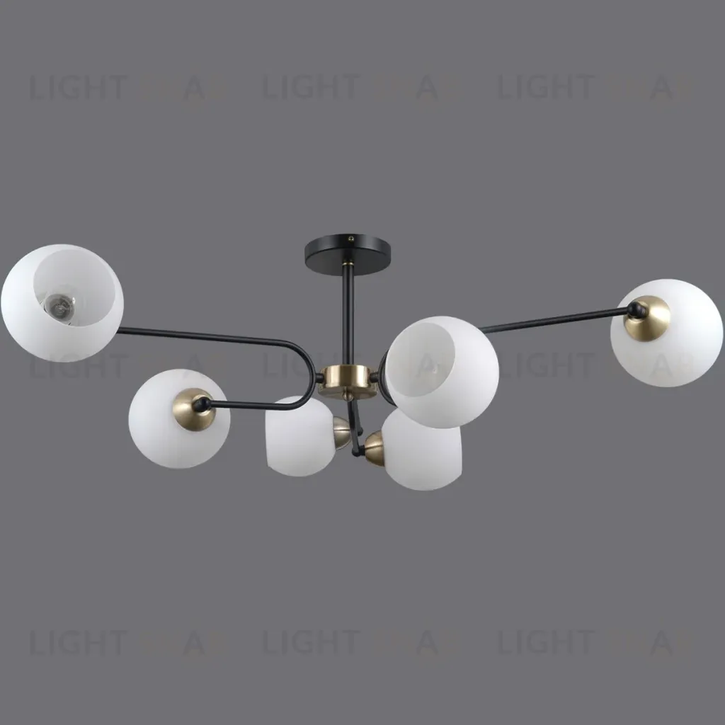 Люстра на штанге Illumico IL0249-6CSQ-79 BK AB IL0249-6CSQ-79 BK AB