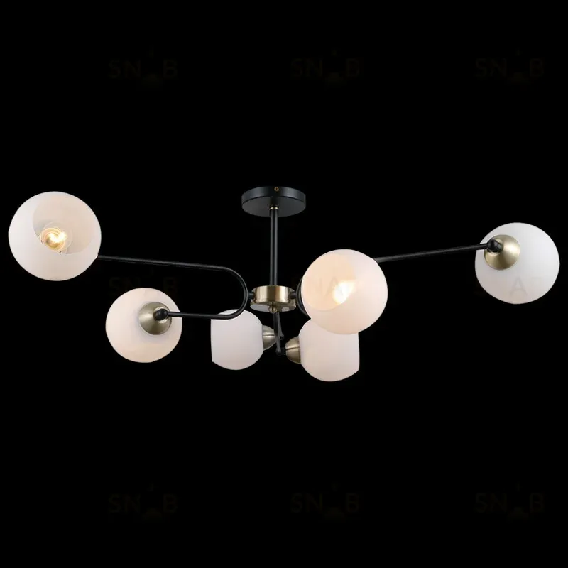 Люстра на штанге Illumico IL0249-6CSQ-79 BK AB IL0249-6CSQ-79 BK AB