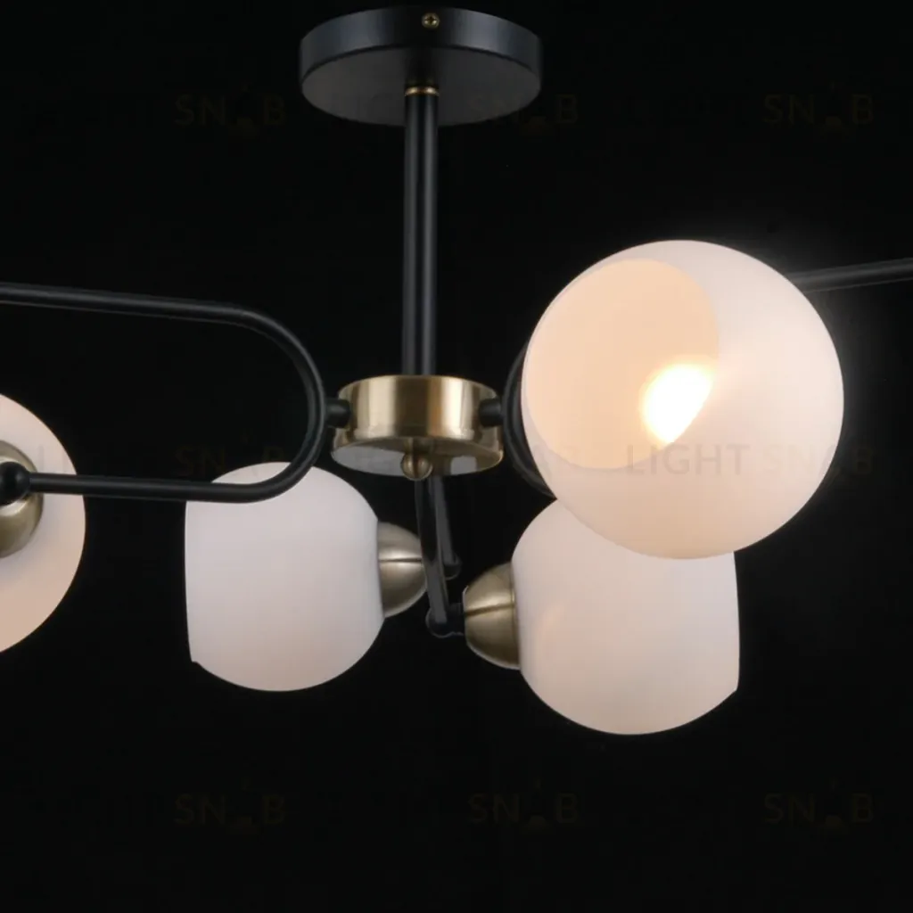Люстра на штанге Illumico IL0249-6CSQ-79 BK AB IL0249-6CSQ-79 BK AB