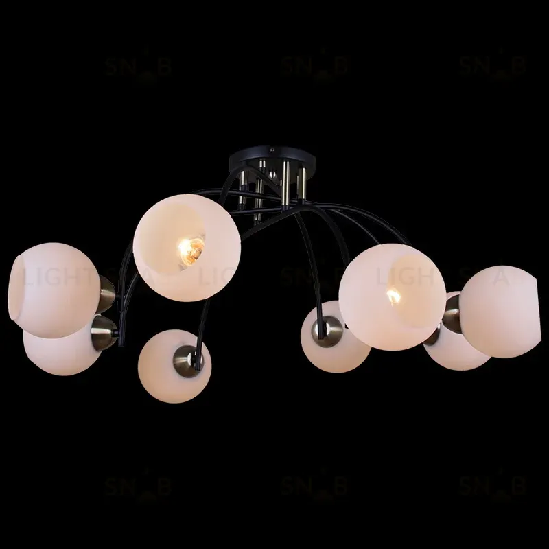 Люстра на штанге Illumico IL0250-8CSQ-79 BK AB IL0250-8CSQ-79 BK AB