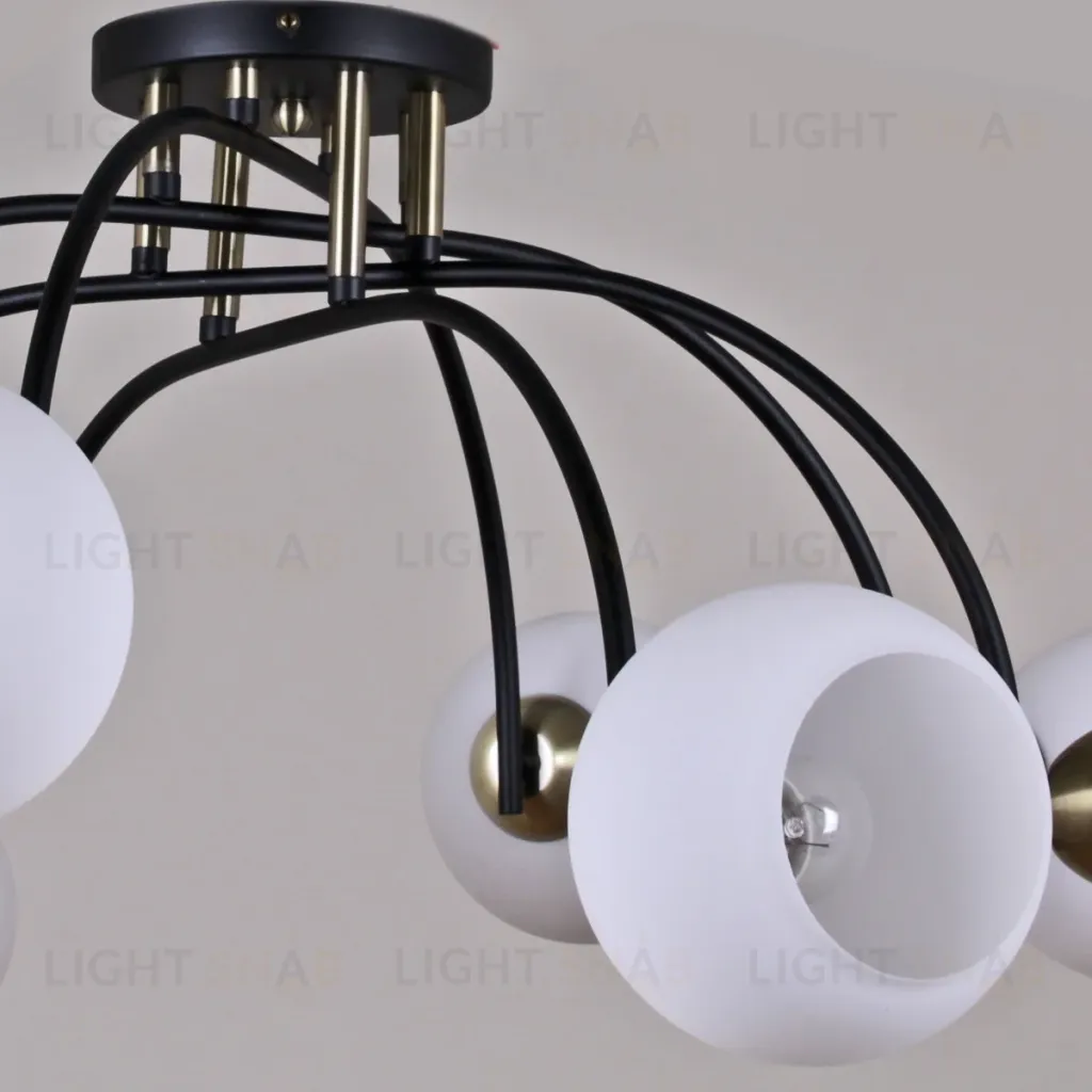 Люстра на штанге Illumico IL0250-8CSQ-79 BK AB IL0250-8CSQ-79 BK AB