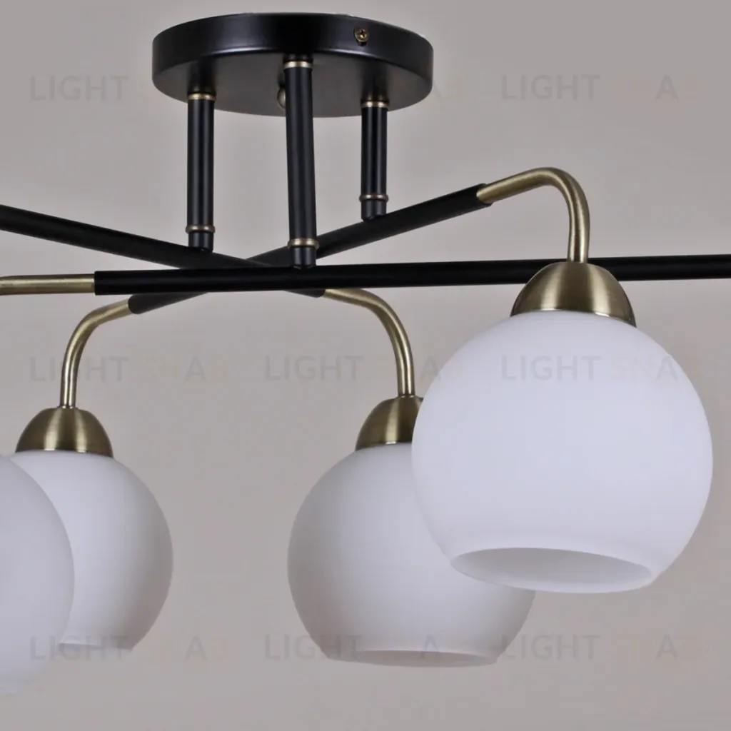 Люстра на штанге Illumico IL0252-6CSQ-79 BK AB IL0252-6CSQ-79 BK AB