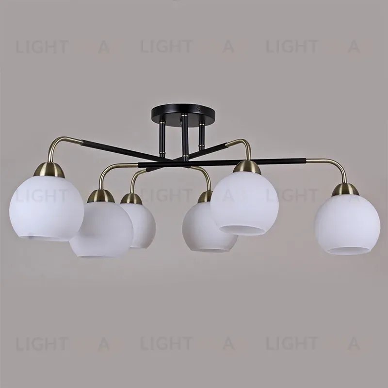Люстра на штанге Illumico IL0252-6CSQ-79 BK AB IL0252-6CSQ-79 BK AB