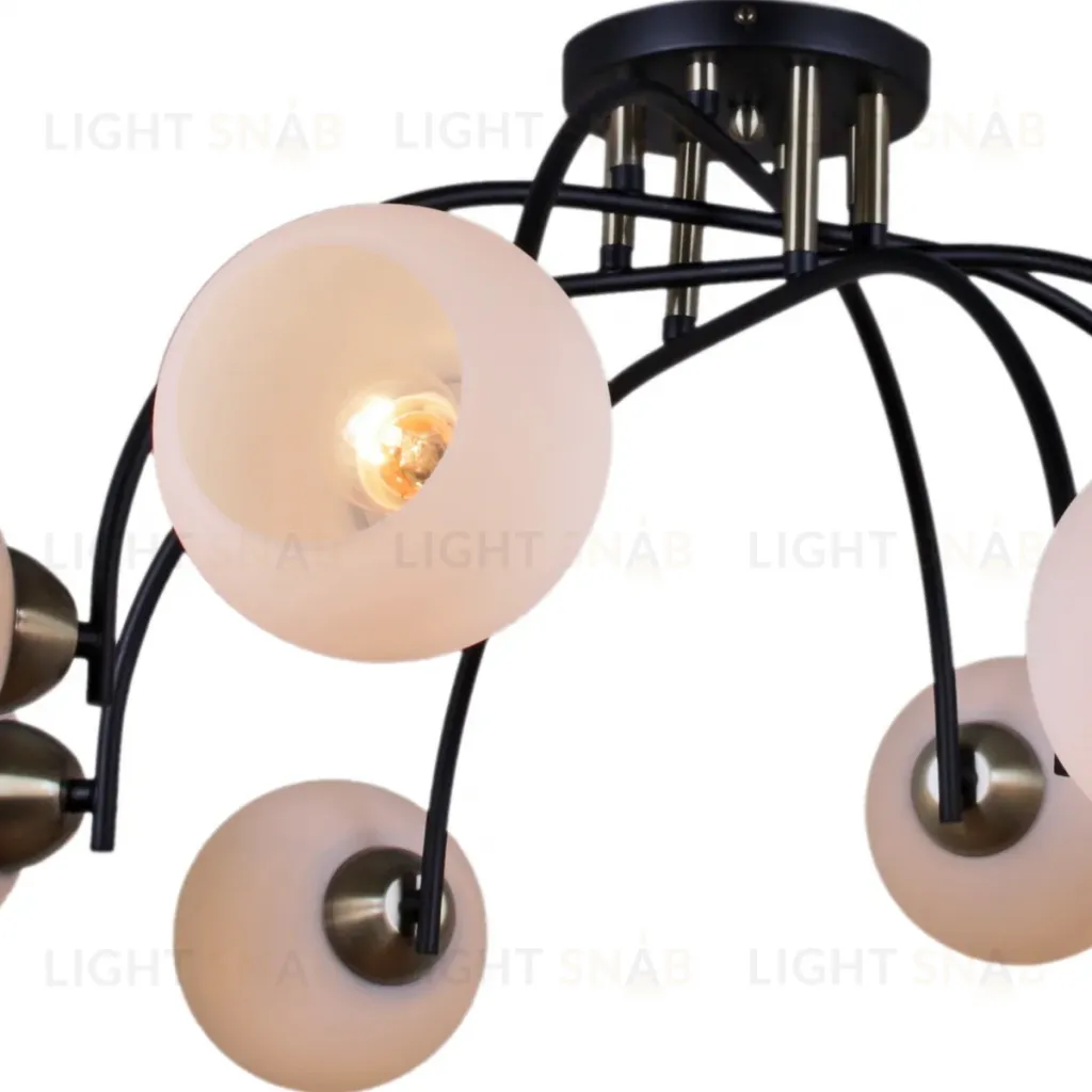 Люстра на штанге Illumico IL0250-8CSQ-79 BK AB IL0250-8CSQ-79 BK AB