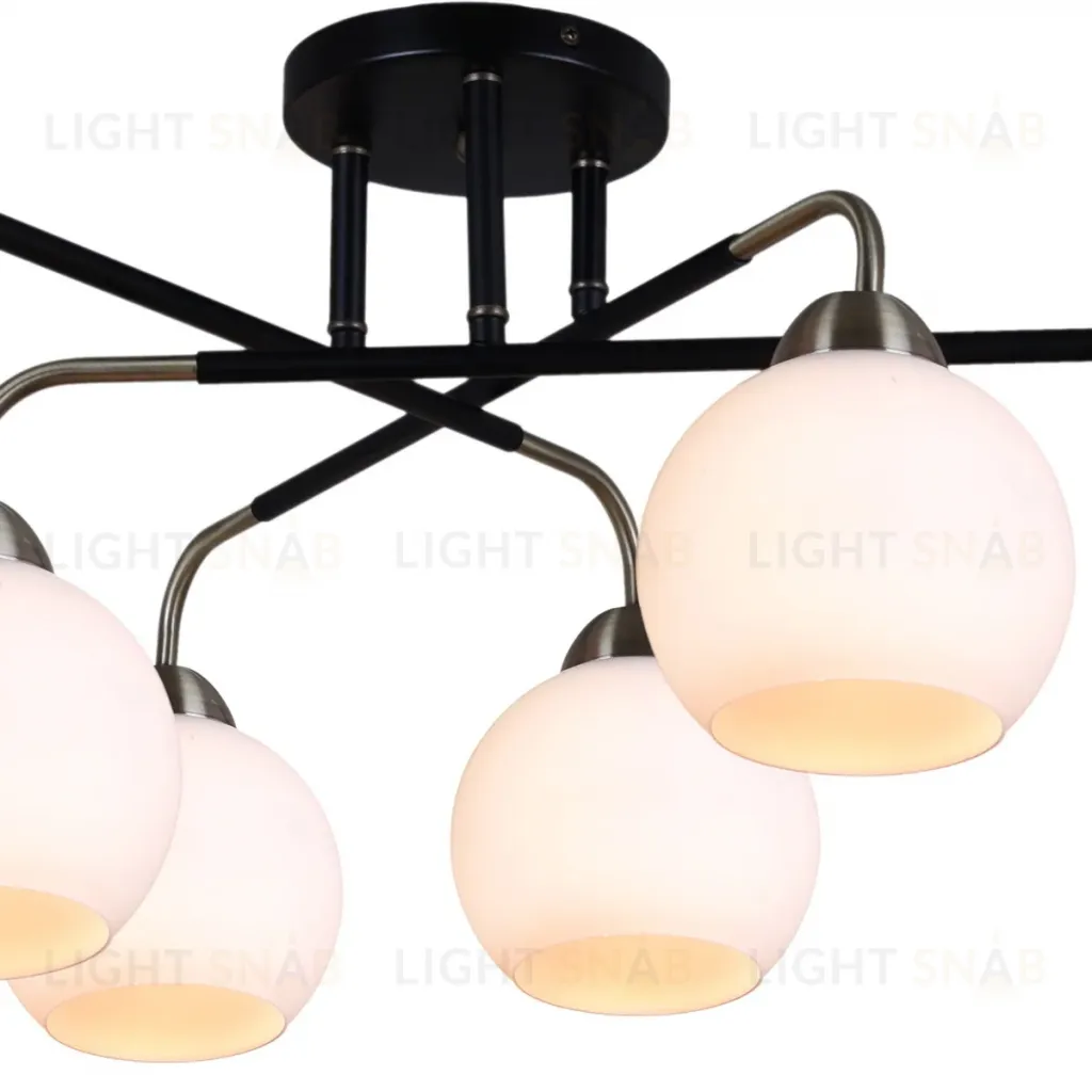 Люстра на штанге Illumico IL0252-6CSQ-79 BK AB IL0252-6CSQ-79 BK AB