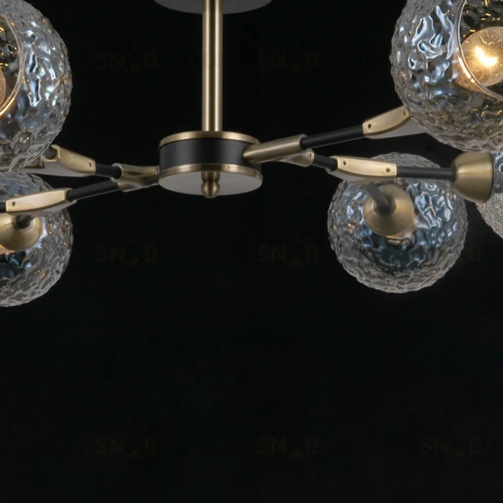 Люстра на штанге Illumico IL0253-8CSQ-79 BK AB IL0253-8CSQ-79 BK AB