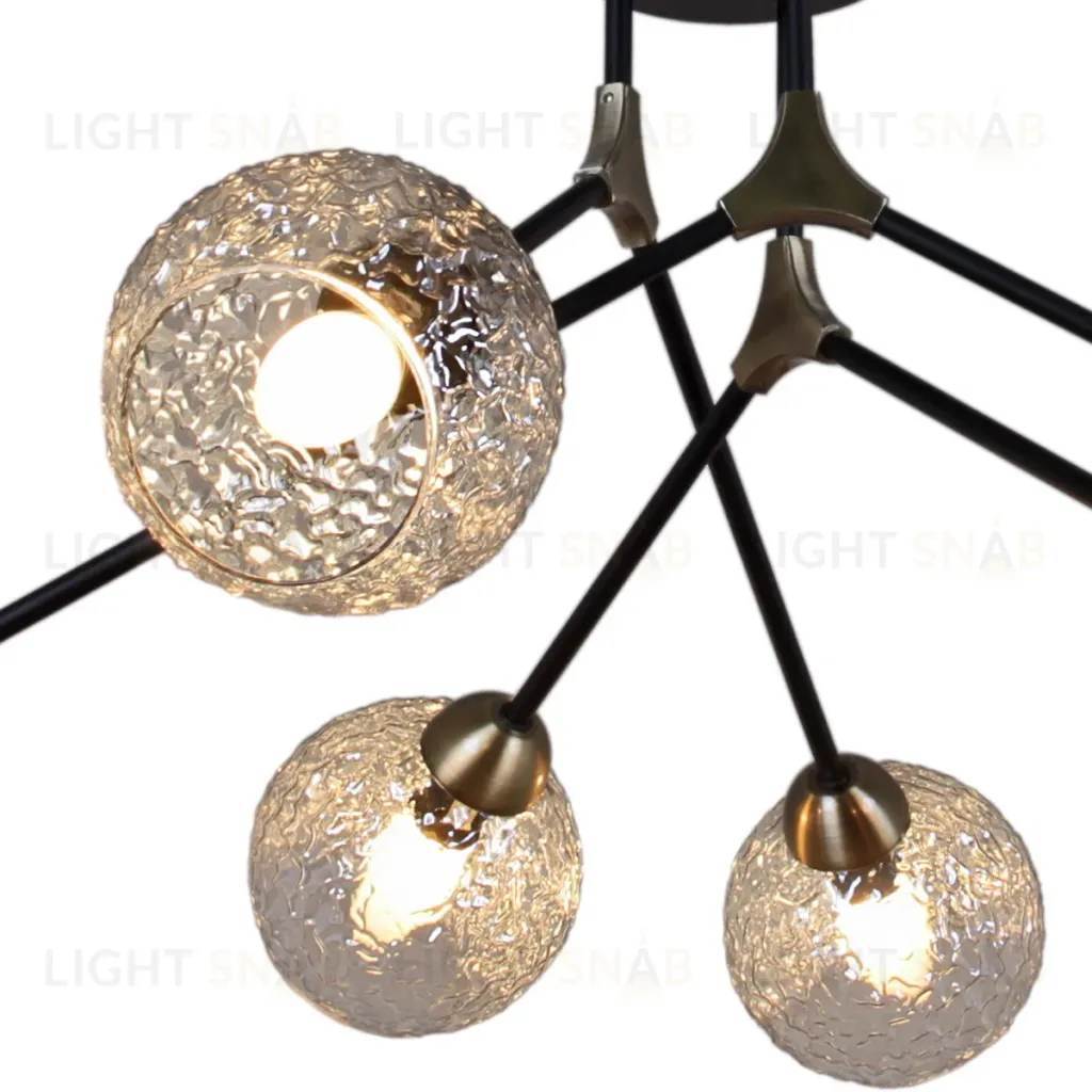 Люстра на штанге Illumico IL0264-6CSQ-79 BK AB IL0264-6CSQ-79 BK AB