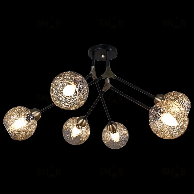 Люстра на штанге Illumico IL0264-6CSQ-79 BK AB IL0264-6CSQ-79 BK AB