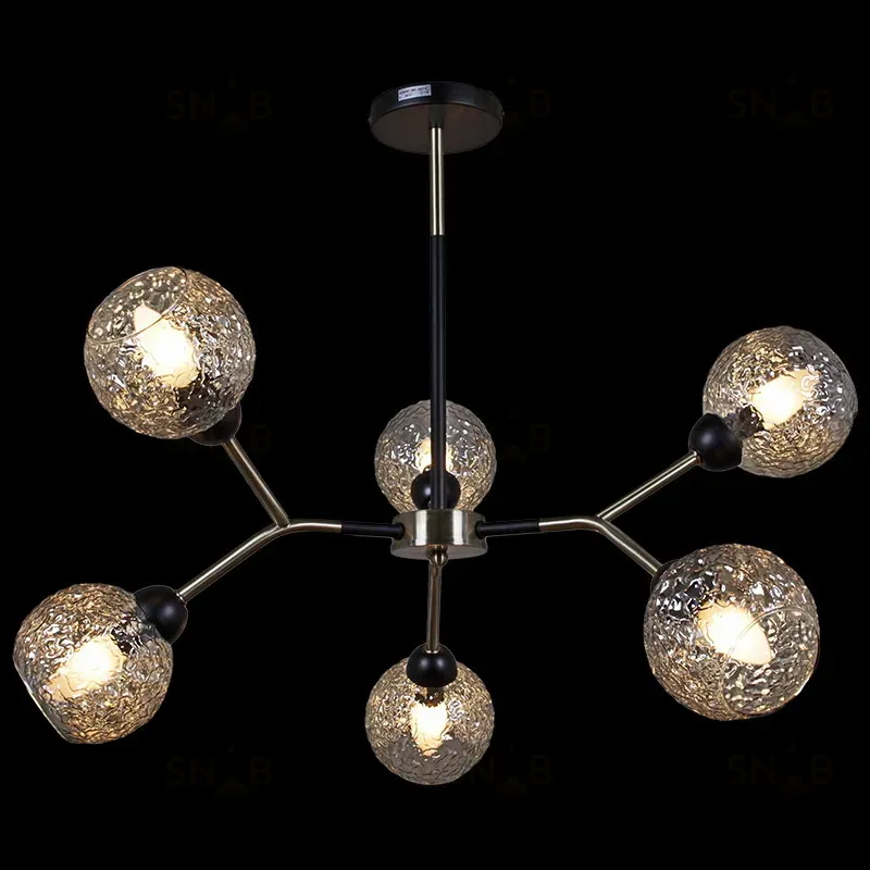 Люстра на штанге Illumico IL0268-6PSQ-79 BK AB IL0268-6PSQ-79 BK AB
