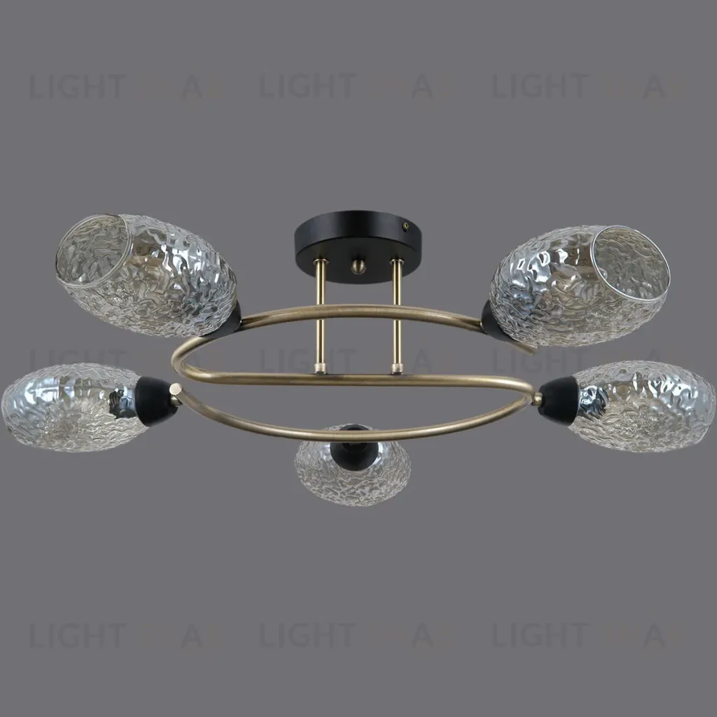 Люстра на штанге Illumico IL0300-5CSQ-79 BK AB IL0300-5CSQ-79 BK AB